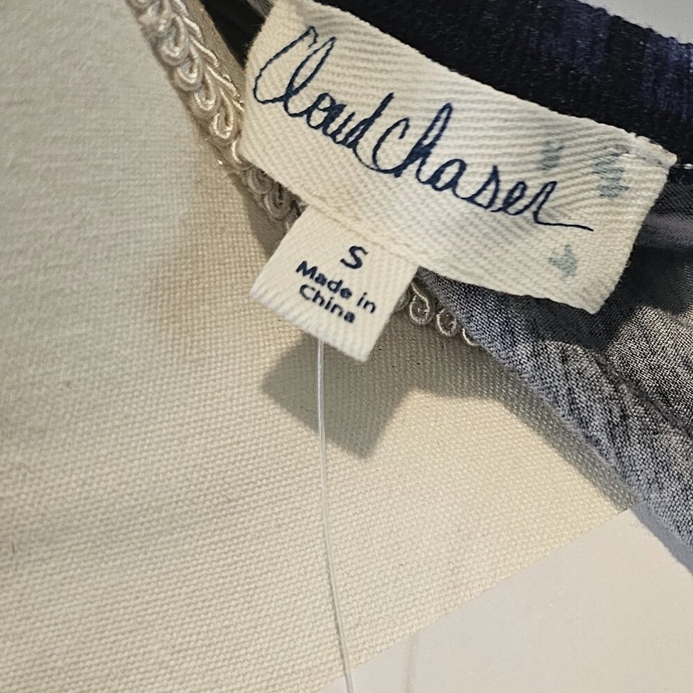 CLOUD CHASER blue TIE-DYE off shoulder TOP spandex RAYON - Picture 10 of 10